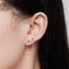 Delicate Stone Stud Earrings Synthesis