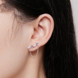 Delicate Stone Stud Earrings Synthesis