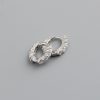 Circle-shaped Diamond Colorful Crystals Opal Zircon S925 Sterling Silver Earrings