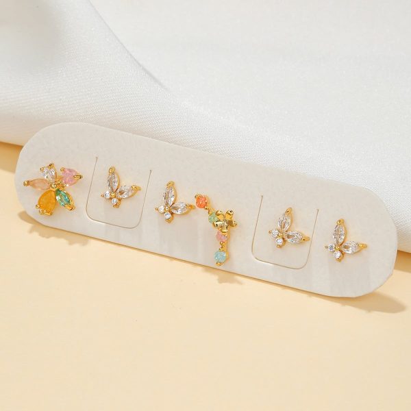 Korean Style Geometric Stud Ear Stud Set
