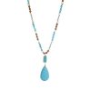 Turquoise Big Water Drop Imitation Mineral Pendant Fashion Necklace