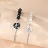 925 Sterling Silver New Chinese Obsidian Pearl Bracelet Safe Buckle Love Old Bracelet