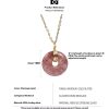 S925 Sterling Silver Strawberry Quartz Necklace Special-interest Design Peace Buckle