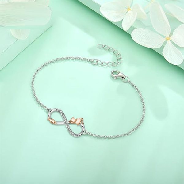8 Words Infinite Love Bracelet High Sense Fashion Ornament Cute Cat Ornament