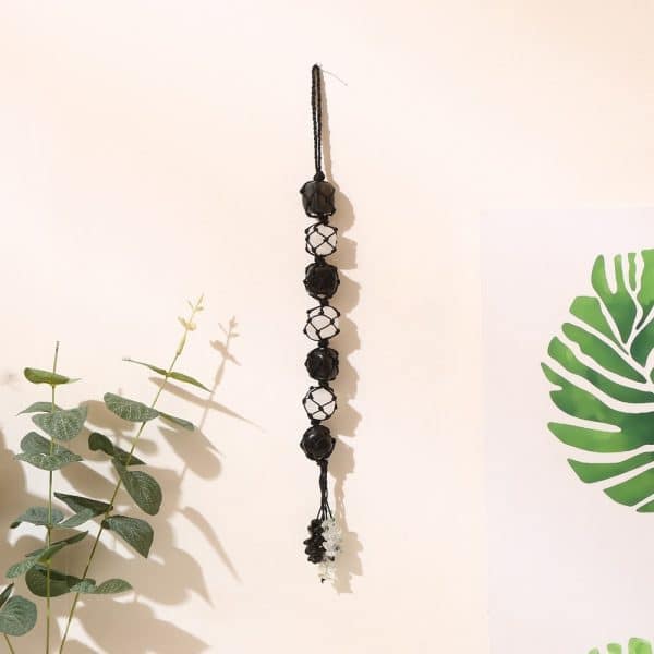 7 Colored Stone Seven Colors Crystal Stone Hand-woven Pendant