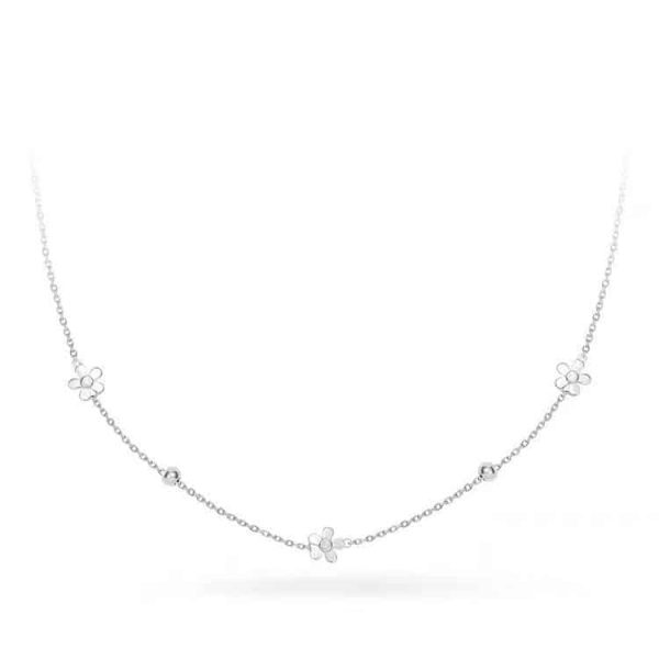 Changheng S925 Sterling Silver Simple Small Flower Necklace For Women