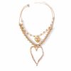 Creative Personality Heart Love Heart Beaded Necklace Suit