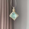 efbea093-bbb5-4ab7-97e5-3df68cb68d2d.jpg Original Handmade Winding Necklace Pendant Aquamarine Amethyst Gem Grade