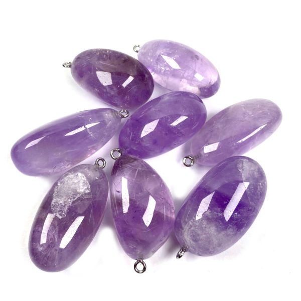 Natural Stone Unshaped Amethyst Pendant DIY Jewelry Accessories