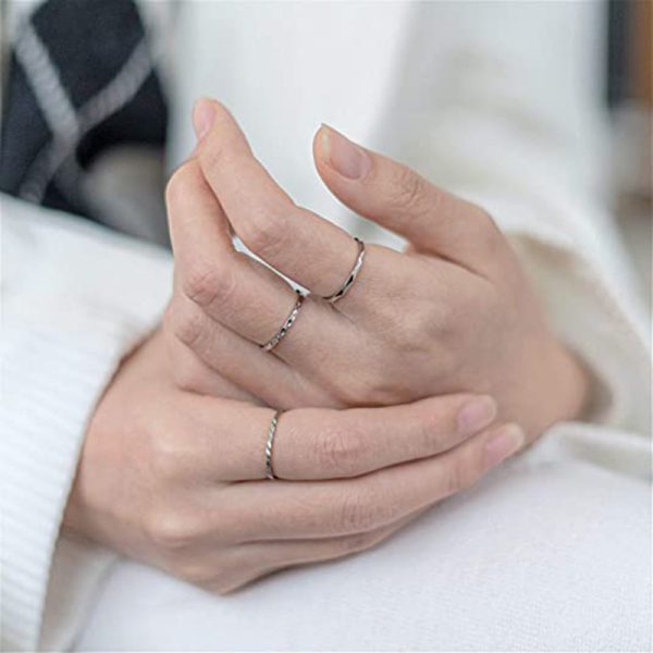 Korean Style Titanium Steel Simple Couple Ring