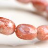 Natural Cherry Agate Barrel Shaped Bead Bracelet