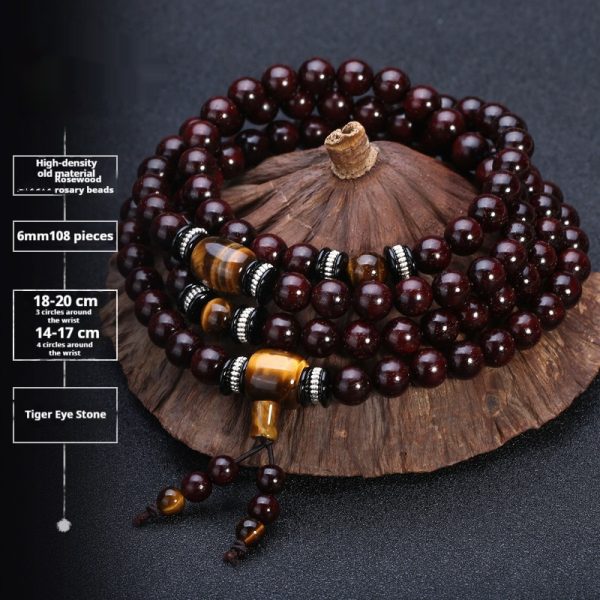 Pterocarpus Santalinus Bracelet Men's 108 Beads