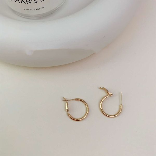 Gold Small Circle Fashion Exaggerated Earrings