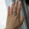 Handmade Beaded Elastic String Love Ring For Women