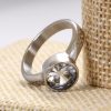 Women's Fashion Stainless Steel Diamond-studded Ring