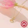 S925 Sterling Silver Light Luxury Interlocking Micro Inlaid Zircon Clavicle Chain