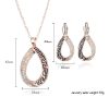 Jewelry Commemorative Gift Rose Gold Plated Necklace And Earring Set