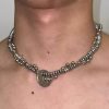 Hip Hop Necklace Future Sense Heavy Industry Winding Steel Titanium Metal
