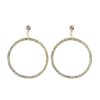 Fashion Retro Temperament Wild Diamond Diamond Big Circle Earrings