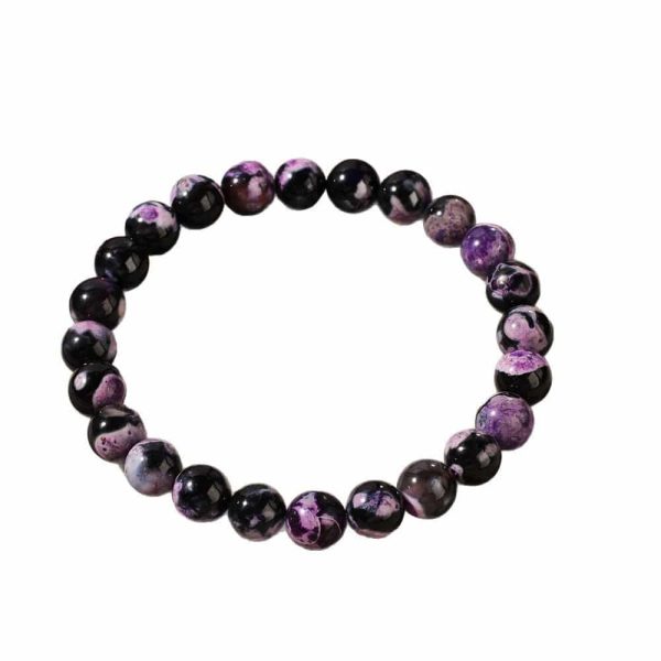 Purple Fire Agate Natural Stone Carrying Strap
