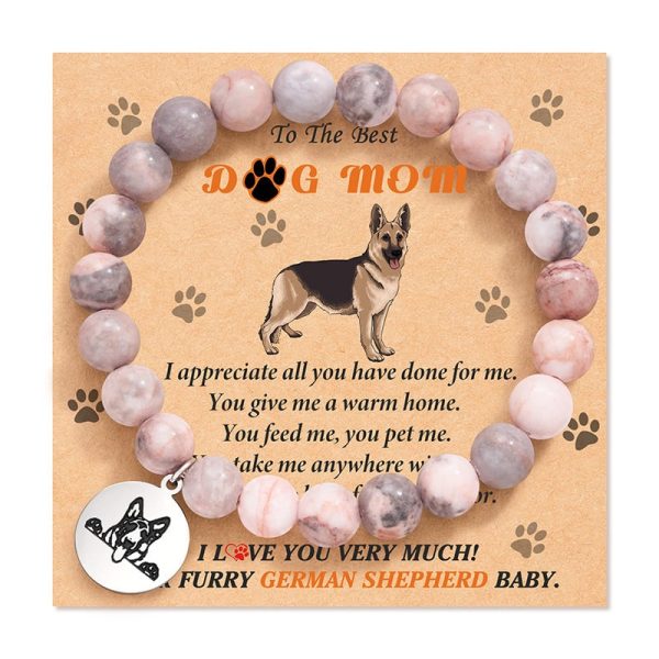 Puppy Pendant Stainless Steel Round Board Bracelet