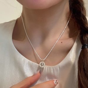 Niche High-grade Six-pointed Star Starry Sky Necklace