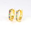 European And American Diamond Circle Ear Studs Personality Fashion