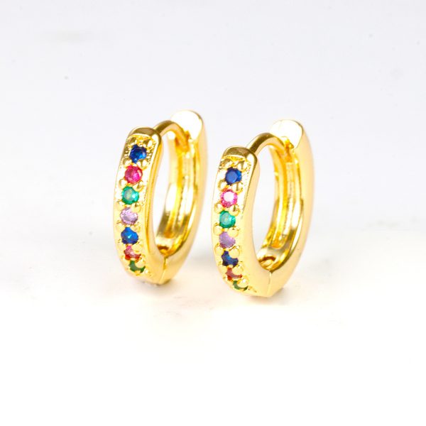 European And American Diamond Circle Ear Studs Personality Fashion