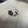 Retro Blue Enamel Rose Personality All-Match Ring