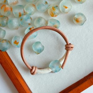 Men's And Women's Glaze Crushed Ice Leather Hand Rope