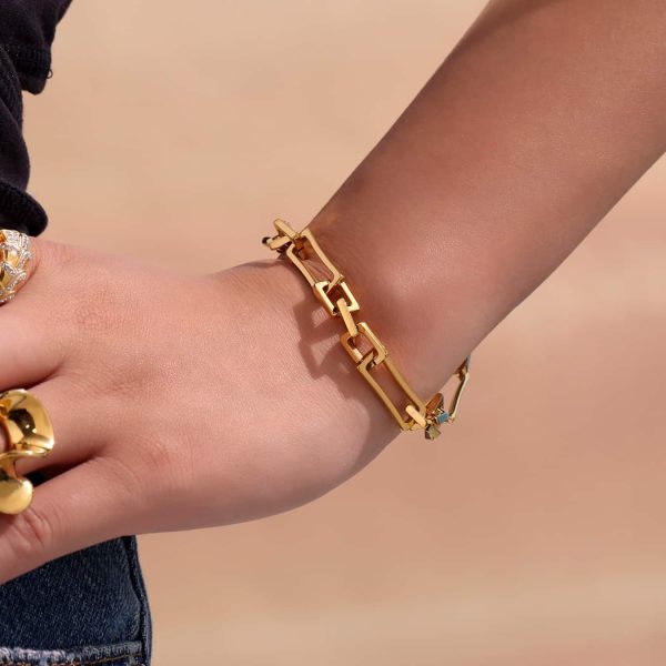 Square Hollow Chain Bracelet For Women