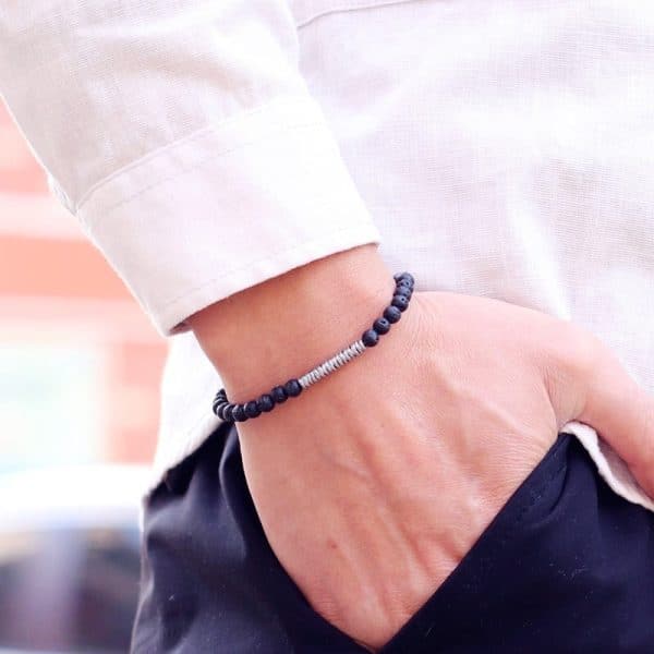 Silver Natural Stone Bracelet