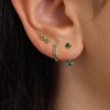 Women's Inlaid Zircon 18K Gold Plating 6-piece Set Trendy Earrings