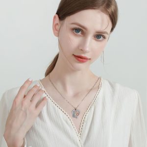 Cat Necklace Ear Stud Women's Jewelry Set