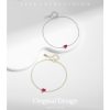 S925 Silver Love Red Diamond Bracelet Female