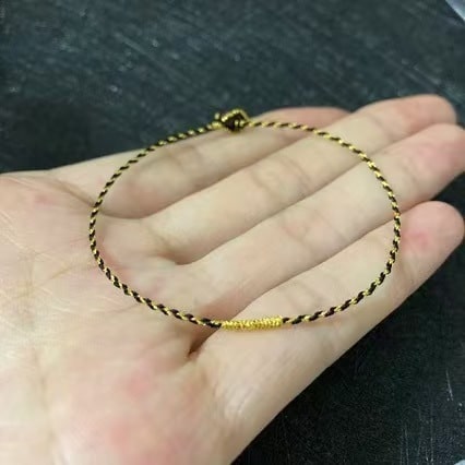 Two-tone Four-strand Braid Dorje Knot Ultra-fine Bracelet