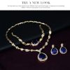 Fashion Simple Alloy Jewelry Set Necklace Earrings Set