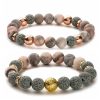 Yoga Energy Lava Volcanic Rock Bead Bracelet