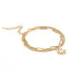 Memory Footprints Girl Hot Girl Double Golden Bracelet