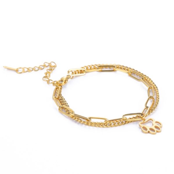 Memory Footprints Girl Hot Girl Double Golden Bracelet