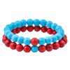 Men's Women's Natural Stone Bead Bracelet Frosted Stone