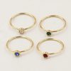 14K Gilded GF Zircon Rings Knuckle DIY Ornament Accessories Light Body Ring