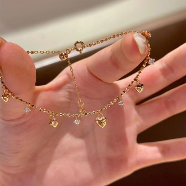 Love Pendant Design Sense All-matching Graceful Fashion Twin Bracelet