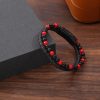 Hand-woven Natural Tigereye Leather Beaded Men