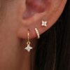 Ear Clip Micro Inlaid Zircon Ear Ring Three-piece Set