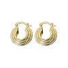 Fashionable All-match Diamond Circle Copper Earrings