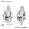 Simple Circle Line Winding Ear Studs