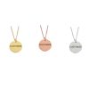 Stainless Steel Geometric Wafer Necklace Pendant