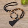 Vintage Versatile Tiger Eye Stone Tassel Sweater Chain