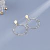 Exaggerated And Personalized Metal Circle Earrings Simple